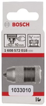 Bosch Anahtarsız Mandren 3/8 İnç - 24 UNF Ø0,5-10 mm - 1608572018