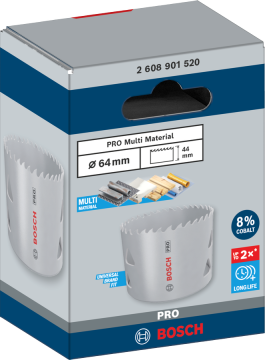 Bosch Aksesuar PRO Multi Material Delik Açma Testeresi 64 mm - 2608901520