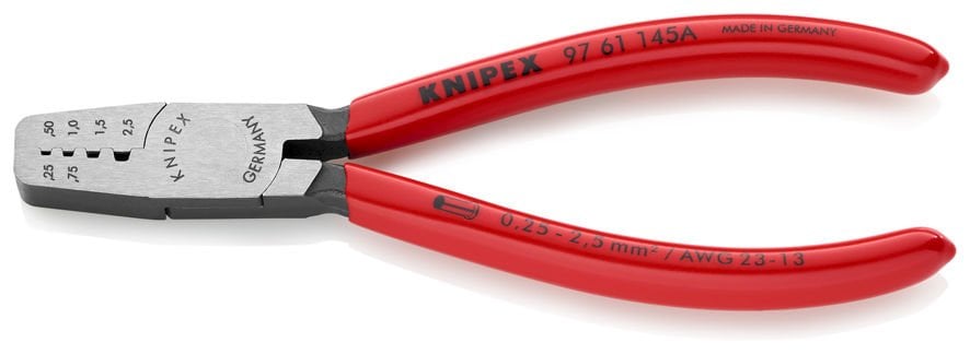 Knipex Yüksük Sıkma Pensi İnce İzole 145 Mm (97 61 145)