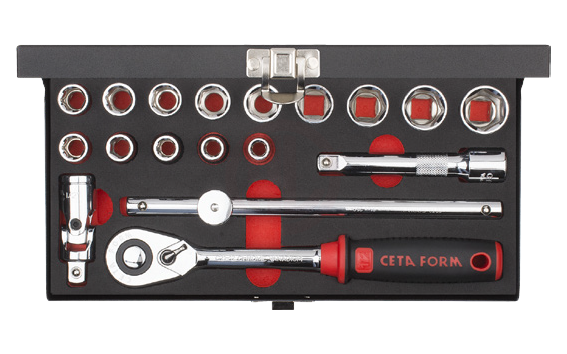 Ceta Form 18 Parça 1/2 İnç 6 Köşe Lokma Takımı