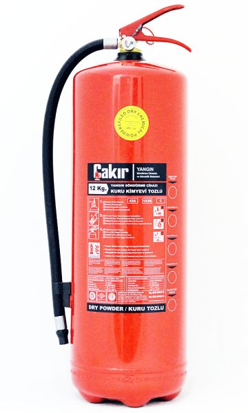 Çakır Yangın Söndürme Cihazı Kuru Kimyevi Tozlu ABC (100-40) 12 Kg