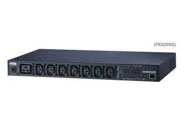 Aten 20A/16A 8-Outlet 1U Metered Switched Eco Pdu, Power Cord (Iec C19 To): Iec C20, Outlets: Iec C13/C19