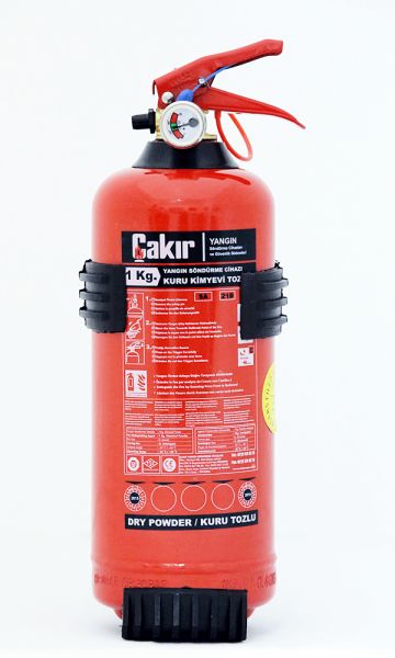 Çakır Yangın Söndürme Cihazı Kuru Kimyevi Tozlu ABC (100-40) 1 Kg