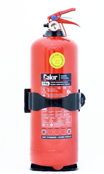 Çakır Yangın Söndürme Cihazı Kuru Kimyevi Tozlu ABC (100-40) 2 Kg