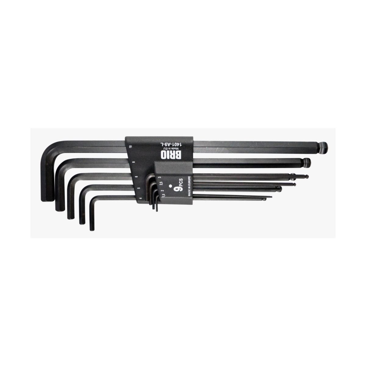 Brio (Alyan Anahtar) Allen Anahtar Seti Uzun 9 Parça Topbaşlı 1,5-10 Mm