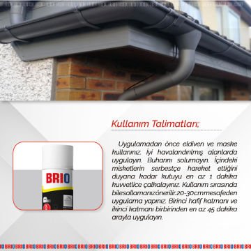 Brio Sızdırmazlık Sprey Sızıntı Önleyici Su Geçirmez Sprey Beyaz 500Ml