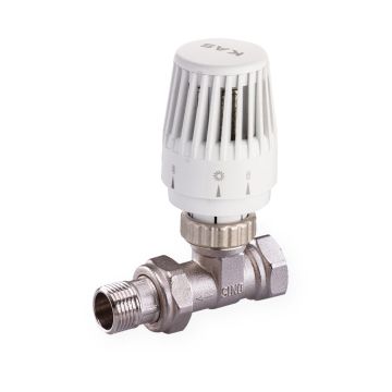 KAS Termostatik Vana Düz 1/2 İnç (PVC2 Volan)