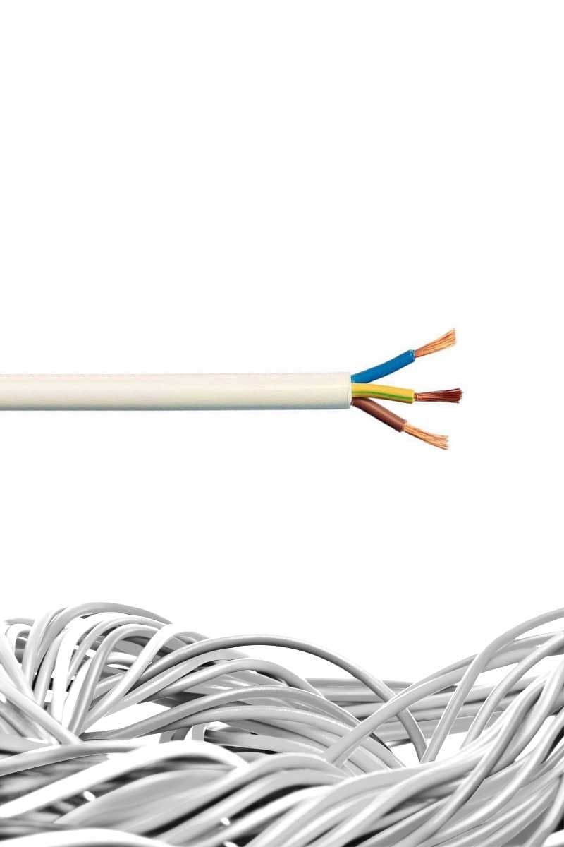 Öznur TTR Kablo 3x2,5 mm H05VV-F (NYMHY) Beyaz