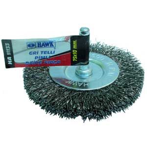 Hawk Gri Telli Pimli Daire Fırça 60X8 Mm - HAWK11131