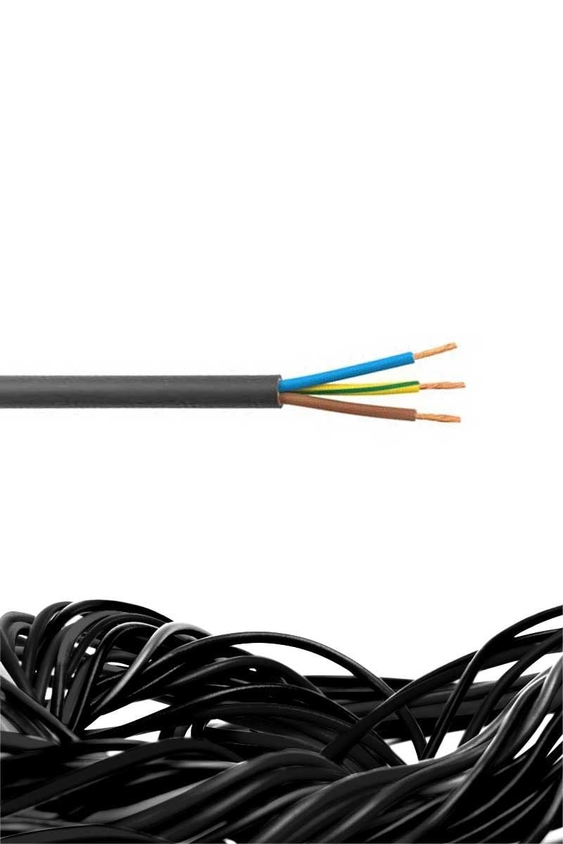 Öznur TTR Kablo 3x2,5 mm H05VV-F (NYMHY) Siyah
