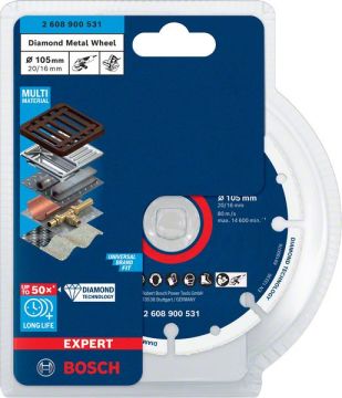 Bosch Metal Kesme Diski Diamond Metal Wheel 105x20/16 mm - 2608900531