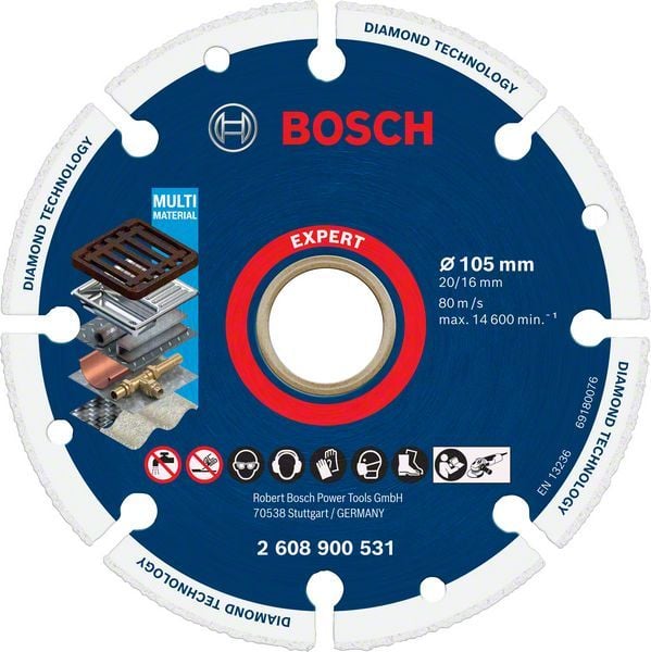Bosch Metal Kesme Diski Diamond Metal Wheel 105x20/16 mm - 2608900531