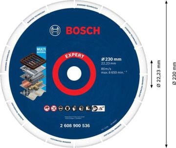 Bosch Metal Kesme Diski Diamond Metal Wheel 230x22,23 mm - 2608900536