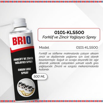 Brio Forklift Ve Zincir Yağlayıcı Sprey 500 Ml