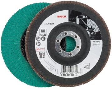 Bosch Zirkon Flap Zımpara Diski X581 Best For Inox Bombeli 125x22,23 mm 60 Kum - 2608607639