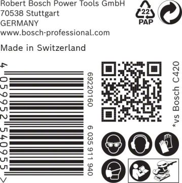 Bosch Ağ Zımpara Expert M480 93x186 mm 220 Kum (50 Adet) - 2608900757