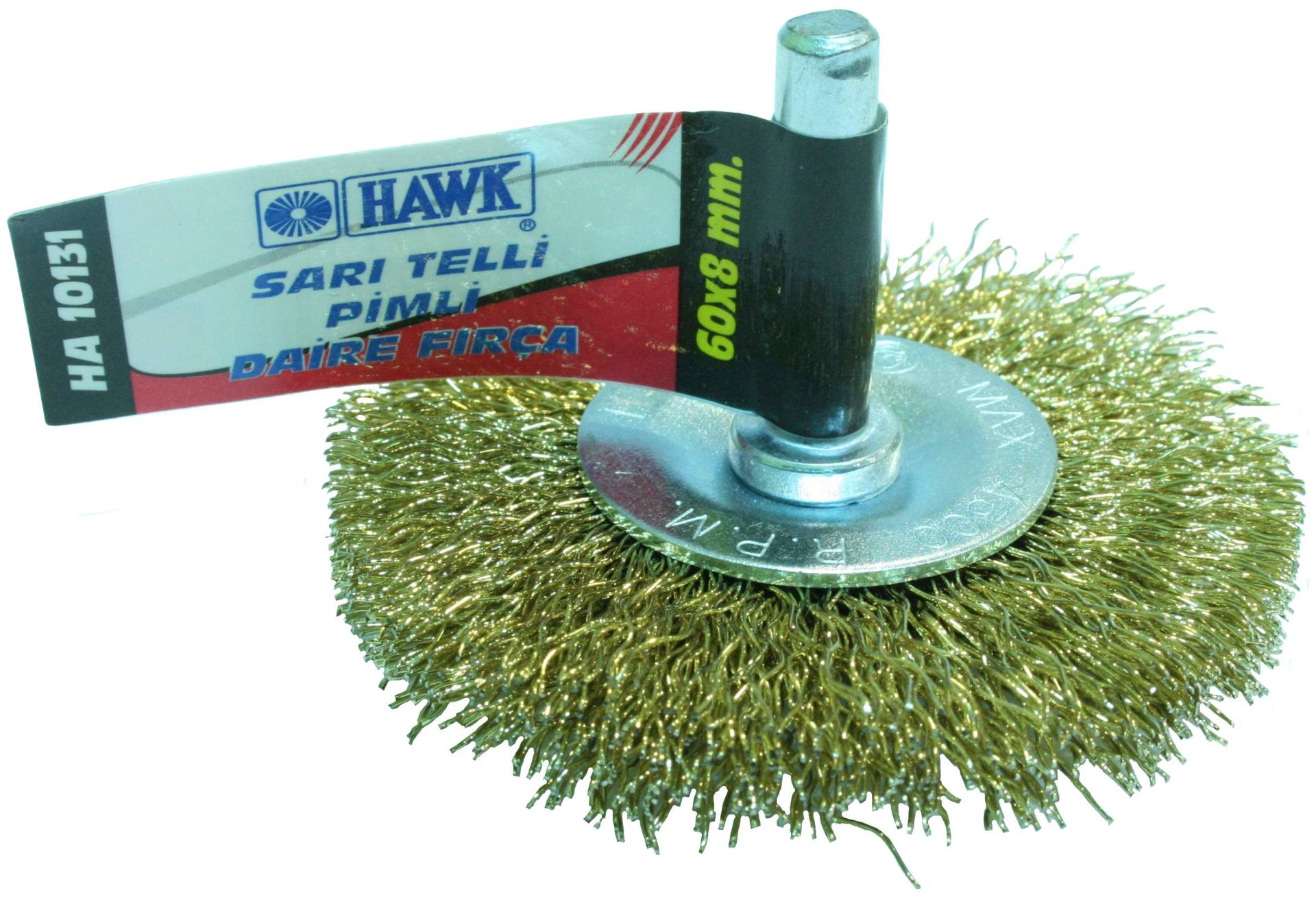 Hawk Sarı Telli Pimli Daire Fırça 75X10 Mm - HAWK10133