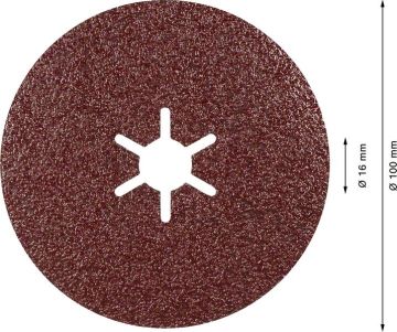 Bosch Seramik Fiber Zımpara Disk R781 Prisma 100 mm 60 Kum - 2608621789