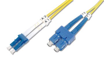 Assmann Digitus Lc-Sc Fiber Optik Patch Kablo, 3 Mt, Singlemode, Duplex, 09/125