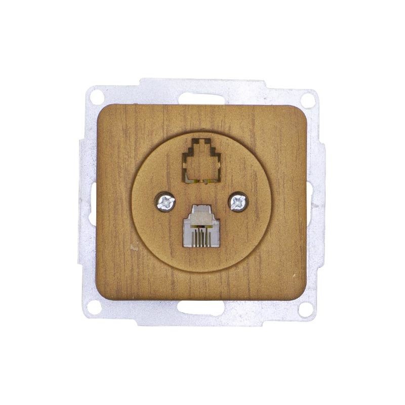 Ne-Ad Aras Tekli Numeris Tel. Prizi (Cat3) - Ceviz - 93-31-11-1