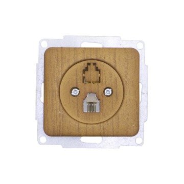 Ne-Ad Aras Tekli Numeris Tel. Prizi (Cat3) - Ceviz - 93-31-11-1