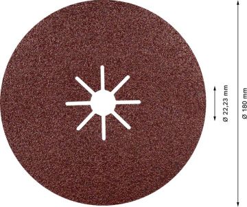 Bosch Seramik Fiber Zımpara Diski R781 Prisma 180x22,23 mm 60+ Kum - 2608621798