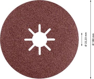Bosch Seramik Fiber Zımpara Diski R781 Prisma 180x22,23 mm 80+ Kum - 2608621799