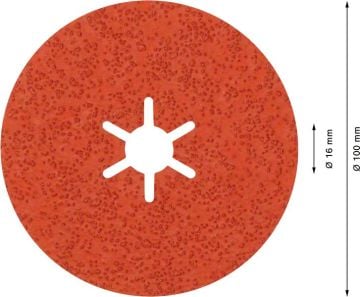 Bosch Seramik Fiber Zımpara Diski R782 Prisma 100 mm 36 Kum - 2608621816