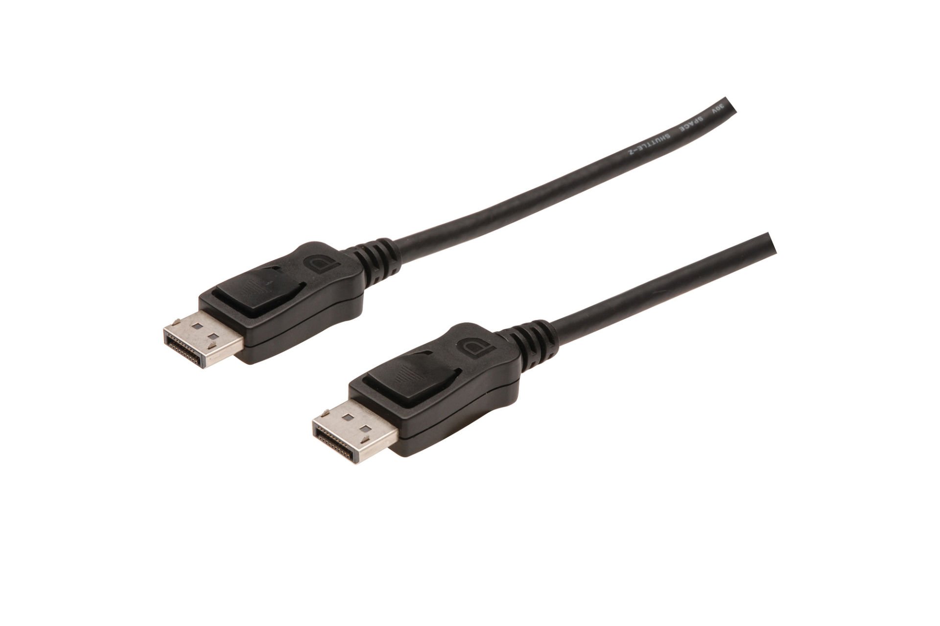Assmann Displayport (Dp) Bağlantı Kablosu, Dp Erkek - Dp Erkek, 5 Mt, Kilit Mekanizmalı, Dp, 1.2 Uyumlu, Ul, Siyah Renk