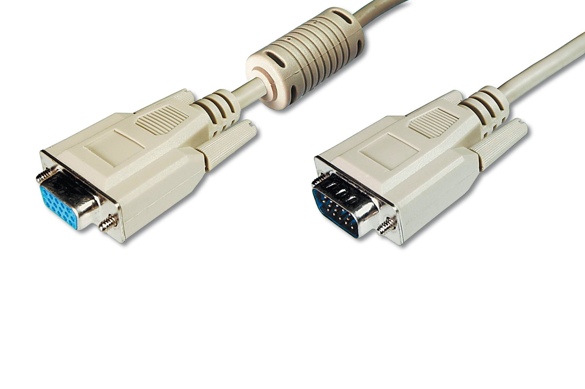 Assmann Vga Monitör Uzatma Kablosu, Dsub 15 Erkek Dsub 15 Dişi, 3Cf7C, Awg 28/30, 1.8 Mt, Bej Renk