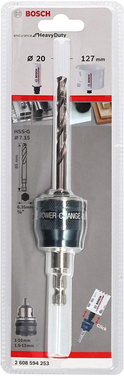 Bosch Power Change Plus Hızlı Değiştirme Adaptörü Ø8,7 mm HSS-G 105 mm - 2608594258