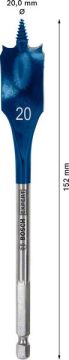 Bosch Ahşap Matkap Uç Expert SCS Yaprak HEX 20x152 mm - 2608900319