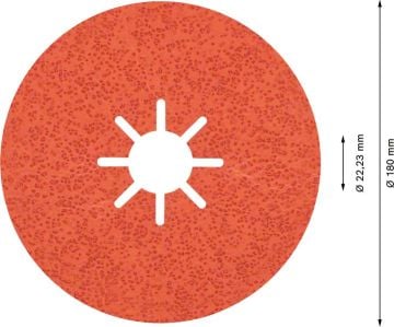 Bosch Seramik Fiber Zımpara Diski R782 Prisma 180x22,23 mm 36+ Kum - 2608621828