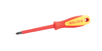 İzeltaş Yıldız Uçlu Tornavida Elektrikçi İzoleli 1000V