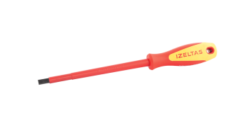 İzeltaş Düz Uçlu Tornavida Elektrikçi İzoleli 1000V