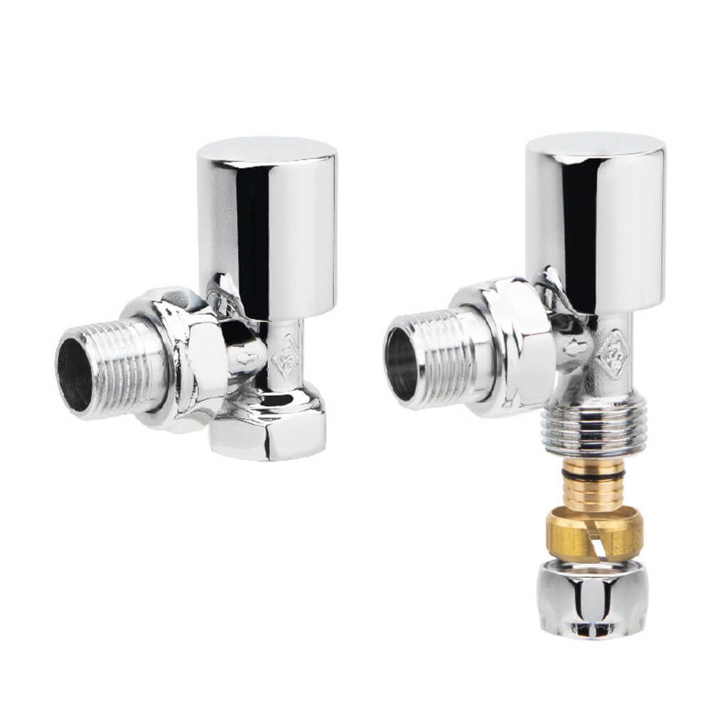 Kas 1/2 İnç Köşe Radyatör Vanası-16X2 Pex-B Bağ.-Havlupan-Kv3-Metal Volan