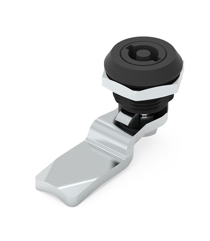 Mesan Çeyrek Dönüşlü Yaylı Kilit - Zamak Siyah Boyalı