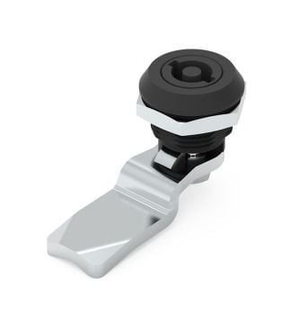 Mesan Çeyrek Dönüşlü Yaylı Kilit - Zamak Siyah Boyalı