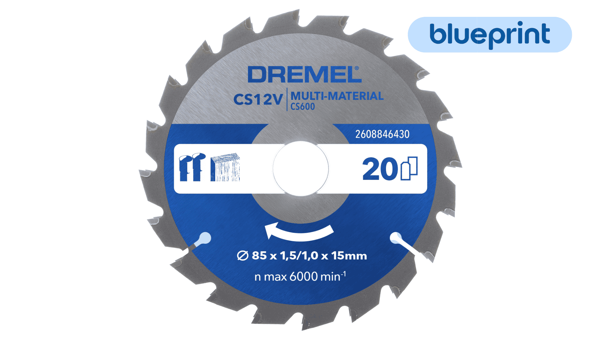 Dremel Cs12V (Cs600) 85Mm Çok Amaçlı Testere Bıçağı - 2608846430
