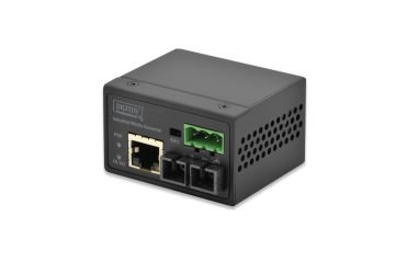 Assmann Digitus Mini Endüstriyel Tip Media Converter (Industrial Mini Media Converter) 10/100Tx 100Basefx (Sc) Mm, 2 Km Ip40 Şasi Çalışma Isısı: -40 °C ~ +75 °C