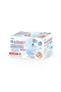 Rulopak Rulomed Elastik Kulakçıklı Maske 50 Li (Beyaz)