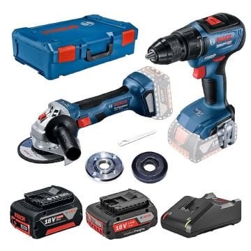 Bosch Akülü Makine Seti GWS180-LI + GSR 18V-50 (1 x 5,0 Ah + 1 x 2,0 Ah Akü) - 0615990M47
