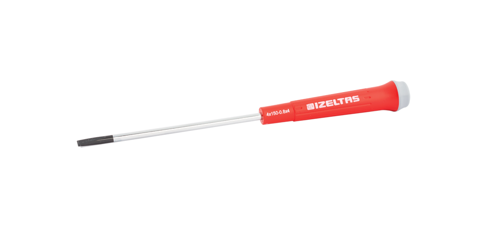 İzeltaş Düz Uçlu Tornavida Elektronikçi Tip Klemens