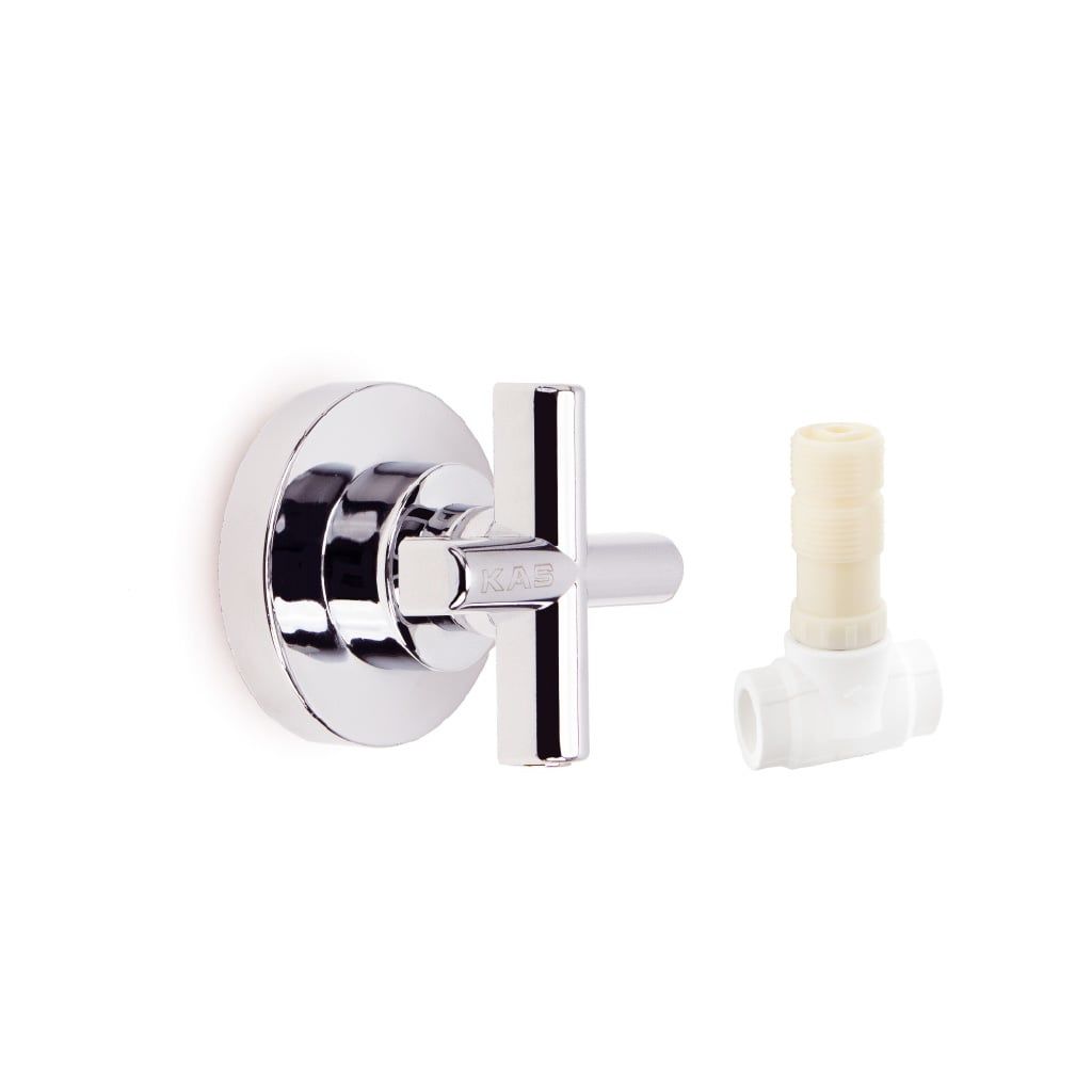 Kas 25 Lik Plastik Artı Volanlı Ankastre Ara Kesme Musluk