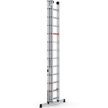 Çağsan Smart Level Üç Parçalı Sürgülü Alüminyum Merdiven 3x12 Basamaklı - PRO_3x12