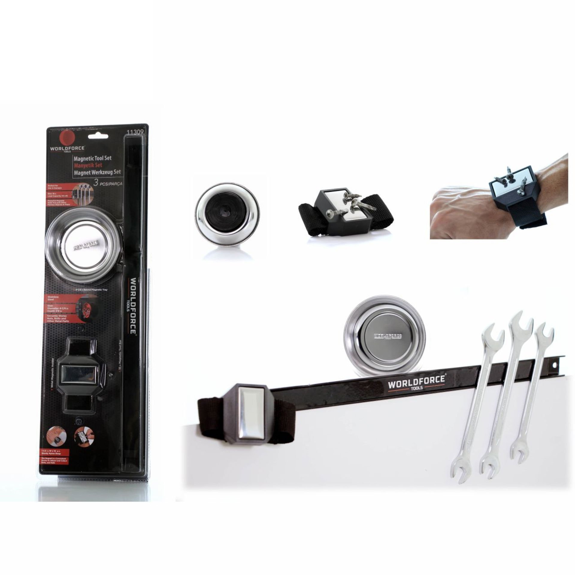 Worldforce Manyetik Set 3 Lü (Tepsi + Bileklik + Askı)