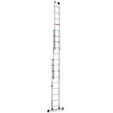 Çağsan Smart Level Üç Parçalı Sürgülü Alüminyum Merdiven 3x8 Basamaklı - PRO_3x8