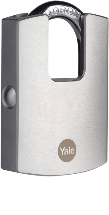 Yale Kilit DMU Krom Kaplamalı Asma Kilit Muhafazalı 50 mm - Y122B/50/123/1