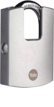 Yale Kilit DMU Krom Kaplamalı Asma Kilit Muhafazalı 50 mm - Y122B/50/123/1