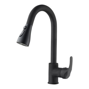 Kas Adonis İnç U İnç Spiralli Uzun Evye Armatürü - Nero